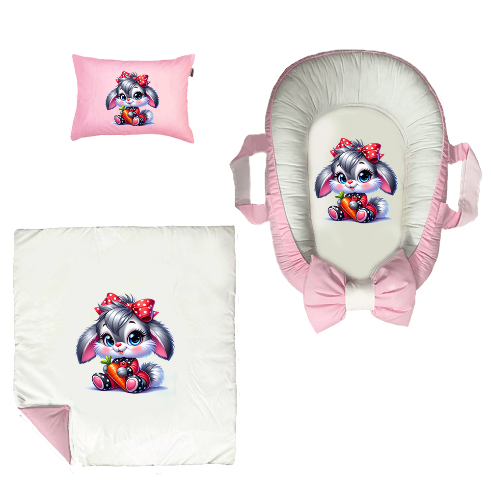 سرویس خواب 3 تکه نوزاد مدل خرگوش و هویج کد DKBP95-set