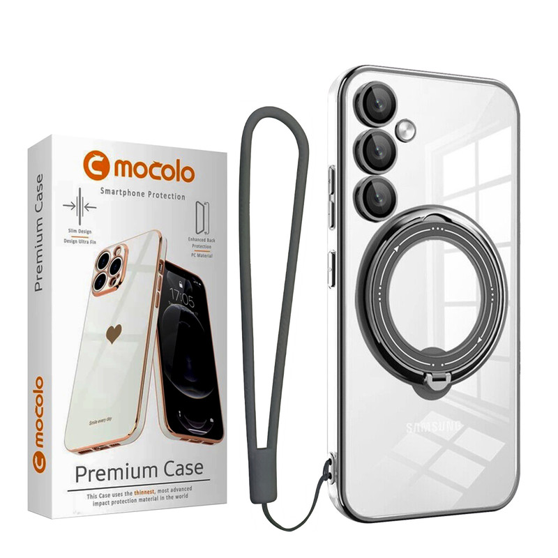   کاور موکولو مدل Ring Stand Strap مناسب برای گوشی موبایل سامسونگ Galaxy S24 به همراه بند