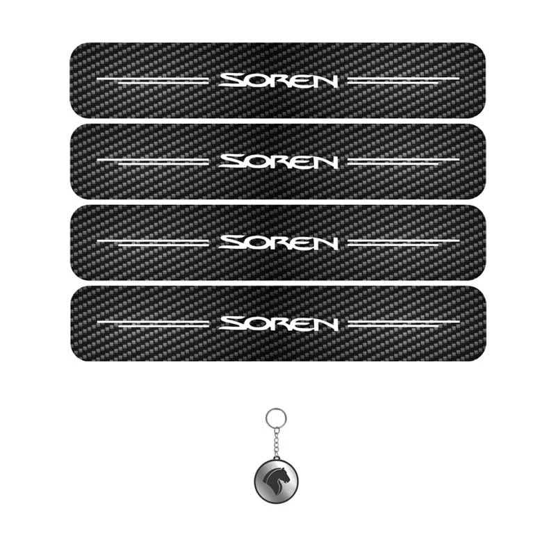 برچسب پارکابی مهدیار طرح کربن کد LCE0045 مناسب برای سورن مجموعه 4 عددی به همراه جاکلیدی