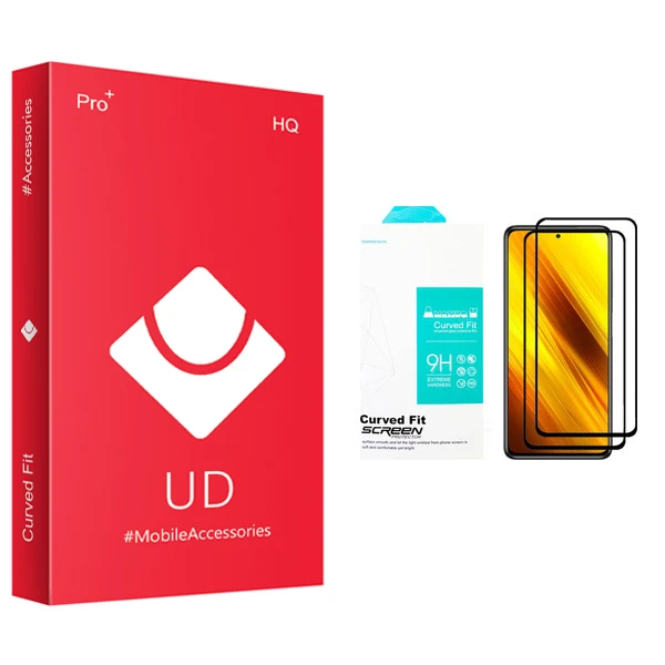 محافظ صفحه نمایش سرامیکی مات یو دی مدل +PRO مناسب برای گوشی موبایل شیائومی Poco X3 بسته دو عددی