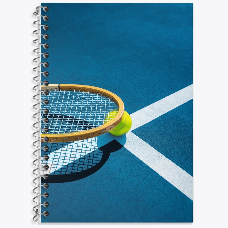 دفتر زبان 50 برگ خندالو مدل دو خط طرح تنیس کد F2352