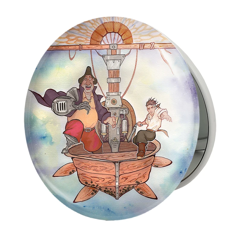 آینه جیبی خندالو طرح انیمیشن سیاره گنج Treasure Planet مدل تاشو کد 13762 