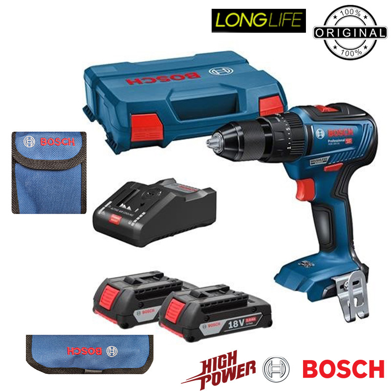 دریل پیچ گوشتی شارژی چکشی بوش مدل GSB 18-V50 EC Motor Extra دریل پیچ گوشتی شارژی چکشی بوش مدل GSB 18-V50 EC Motor Extra