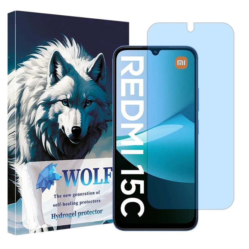 محافظ صفحه نمایش مات آنتی بلو ولف مدل Tough مناسب برای گوشی موبایل شیائومی Redmi 15C
