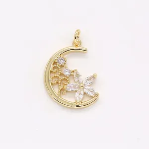 آویز گردنبند طلا 18 عیار زنانه قیراط طرح مارکیز کد GH2705