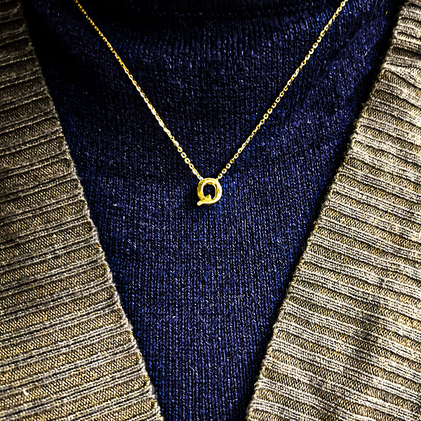 گردنبند طلا 18 عیار زنانه گنجینه هنر خوش نشین مدل سه بعدی طرح Q