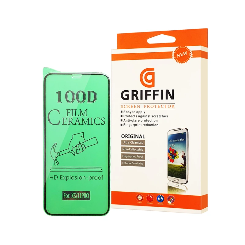 محافظ صفحه نمایش سرامیکی گریفین مدل FLCRG GN mo مناسب برای گوشی موبایل اپل iPhone X