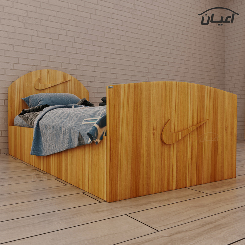 تخت خواب یکنفره اعیان مدل FH380 سایز 90x200 سانتی متر