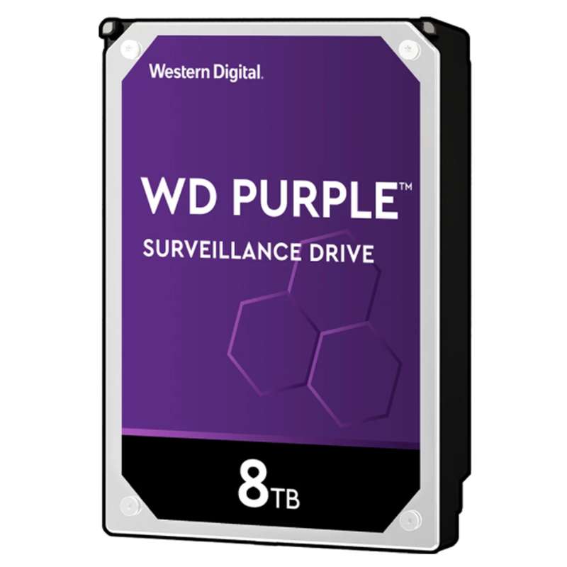  هارددیسک اینترنال وسترن دیجیتال مدل WD Purple WD82PURZ 85TEVY0 ظرفیت 8 ترابایت 