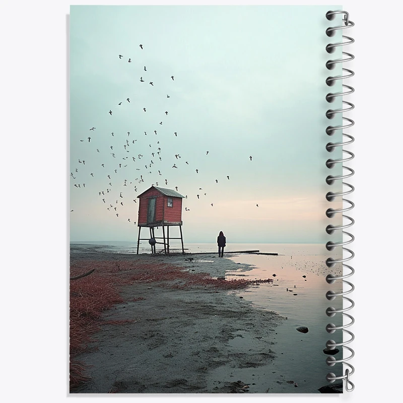 دفتر مشق 100 برگ خندالو طرح دریا کد F471