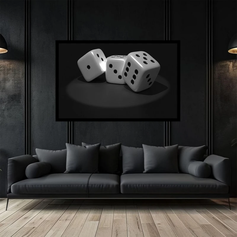 تابلو بکلیت طرح بازی شانس و تاس مدل B-bu2986