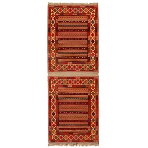 گلیم دستبافت یک و نیم متری مدل ورنی جفتی کد 991212300 یک جفت