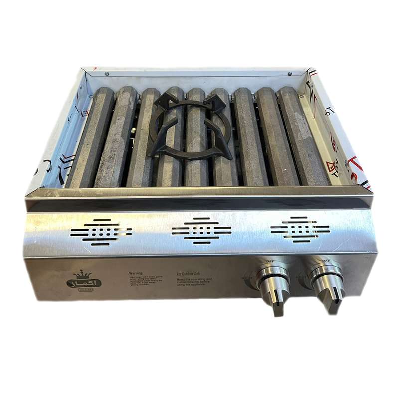 باربیکیو آکماز مدل 9 شعله دوشیر Steel mate باربیکیو آکماز مدل 9 شعله دوشیر Steel mate