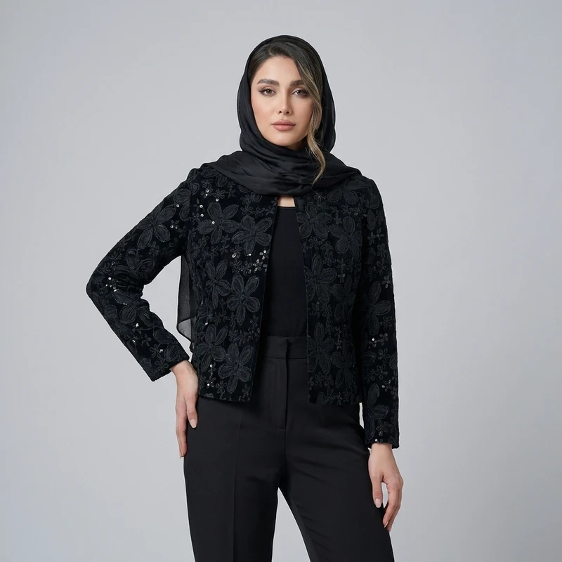 کت رسمی زنانه مدل روبان دوزی