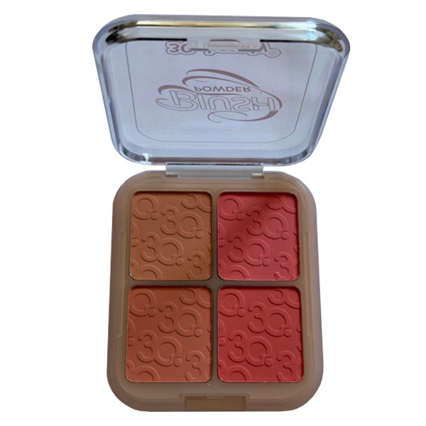 پالت رژ گونه مات تری کیو بیوتی مدل Bloom Orange شماره D