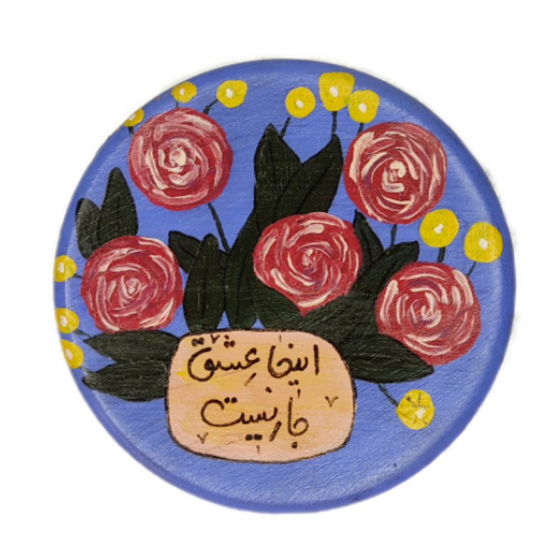 بشقاب دیوارکوب سفالی طرح گل 10