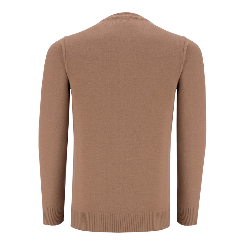 پلیور مردانه رایکا مدل 2291 رنگ نسکافه ای