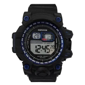 ساعت مچی دیجیتال مردانه امپاور مدل اسپرت ضدآب استخری چراغدار ورزشی کد 1298