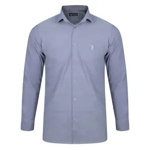 پیراهن آستین بلند یقه برگردان مردانه مدل 826