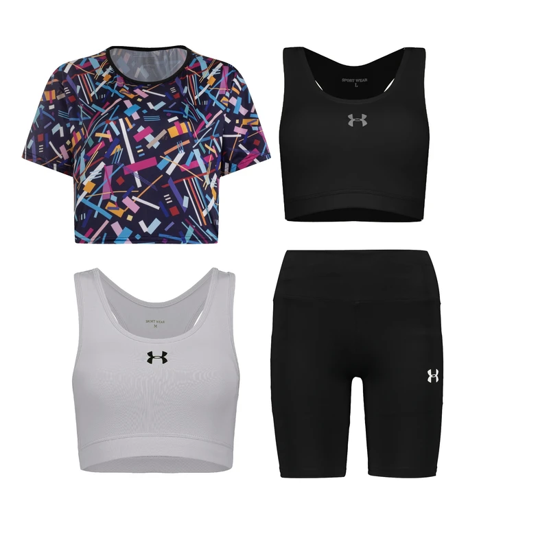 ست چهار تکه لباس ورزشی زنانه مدل 1801-1801-56-69