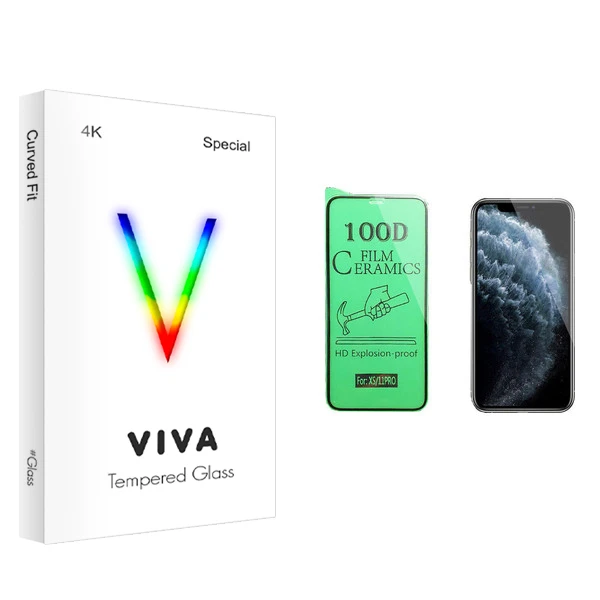 محافظ صفحه نمایش سرامیکی ویوا مدل 4K مناسب برای گوشی موبایل اپل iPhone 11 Pro