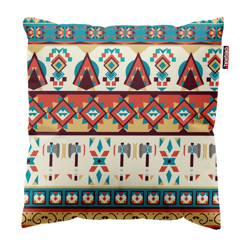 کوسن پاد آفرین مدل بوهو آفریقایی کد PK303669 سایز 30*30 سانتی متر