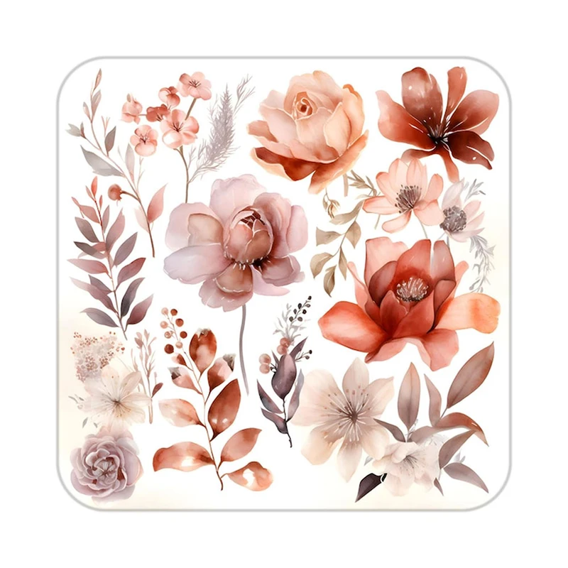 زیر لیوانی کاکتی طرح گل مدل mp16359