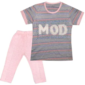 ست تی شرت و شلوارک دخترانه تروسکان مدل Moode