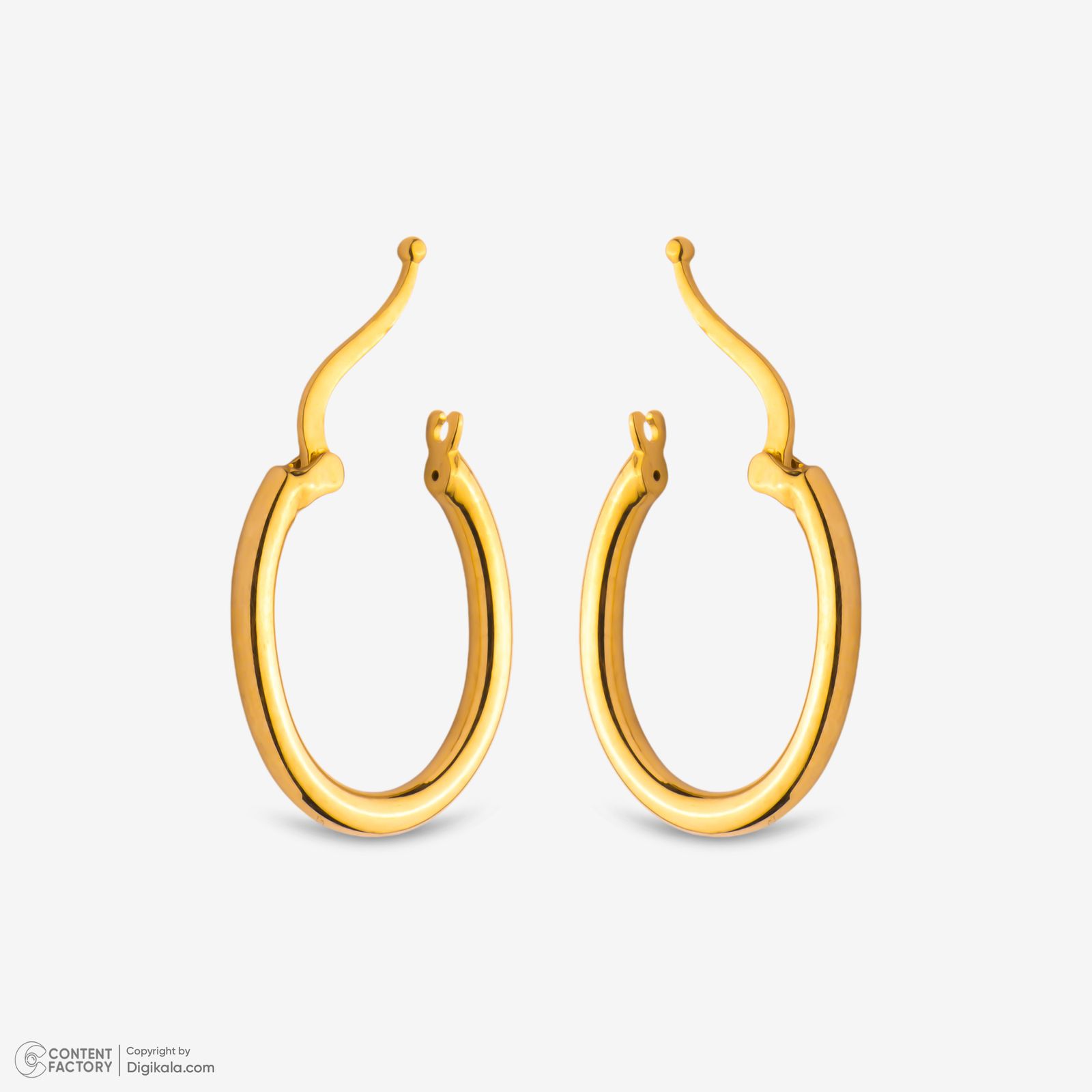 گوشواره کلیپسی طلا 18 عیار زنانه گلدم مدل E247015 -  - 4