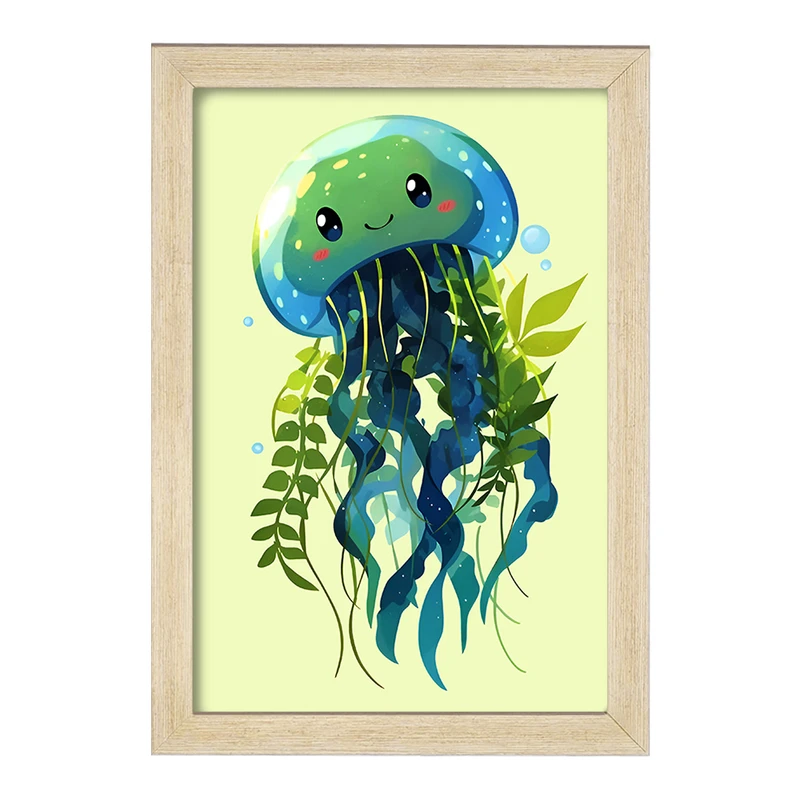 تابلو خندالو مدل عروس دریایی کیوت کد F7683