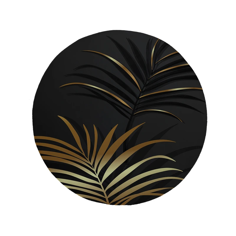 پادری مدل دایره طرح برگ کد 8978 سایز 90 × 90 سانتی متر