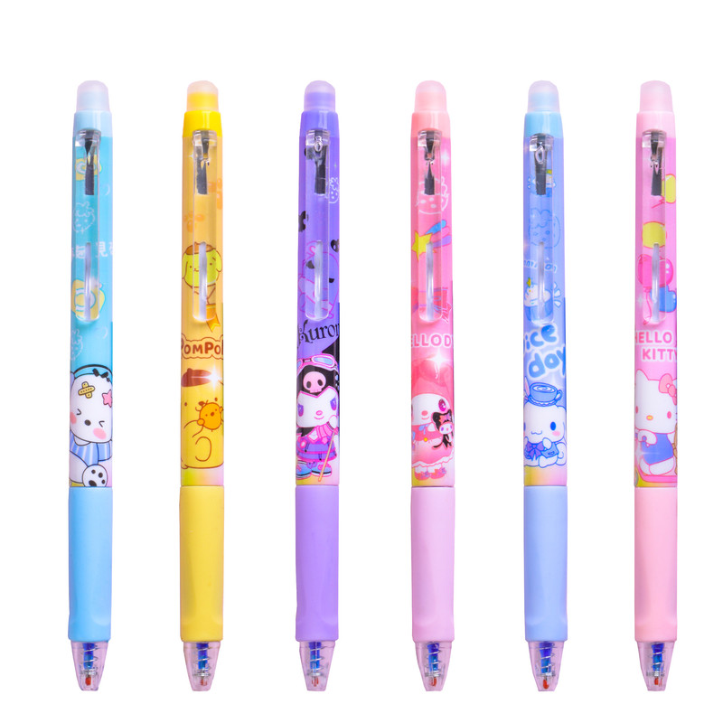 خودکار مدل پاک کن دار طرح کرومی و گروه سانریو مجموعه 6 عددی