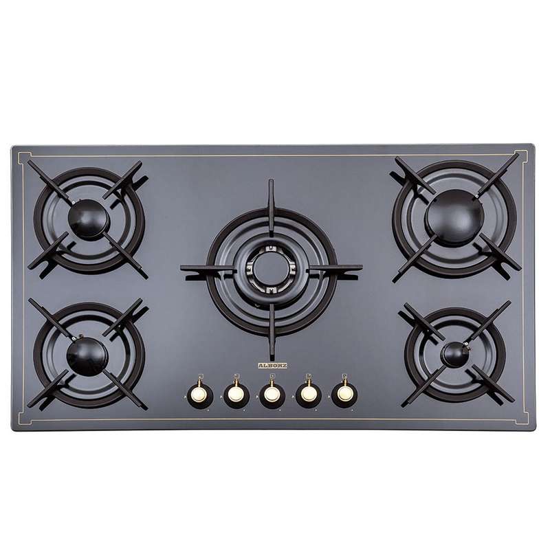 اجاق گاز صفحه‌ای پنج شعله استیل البرز مدل G5916