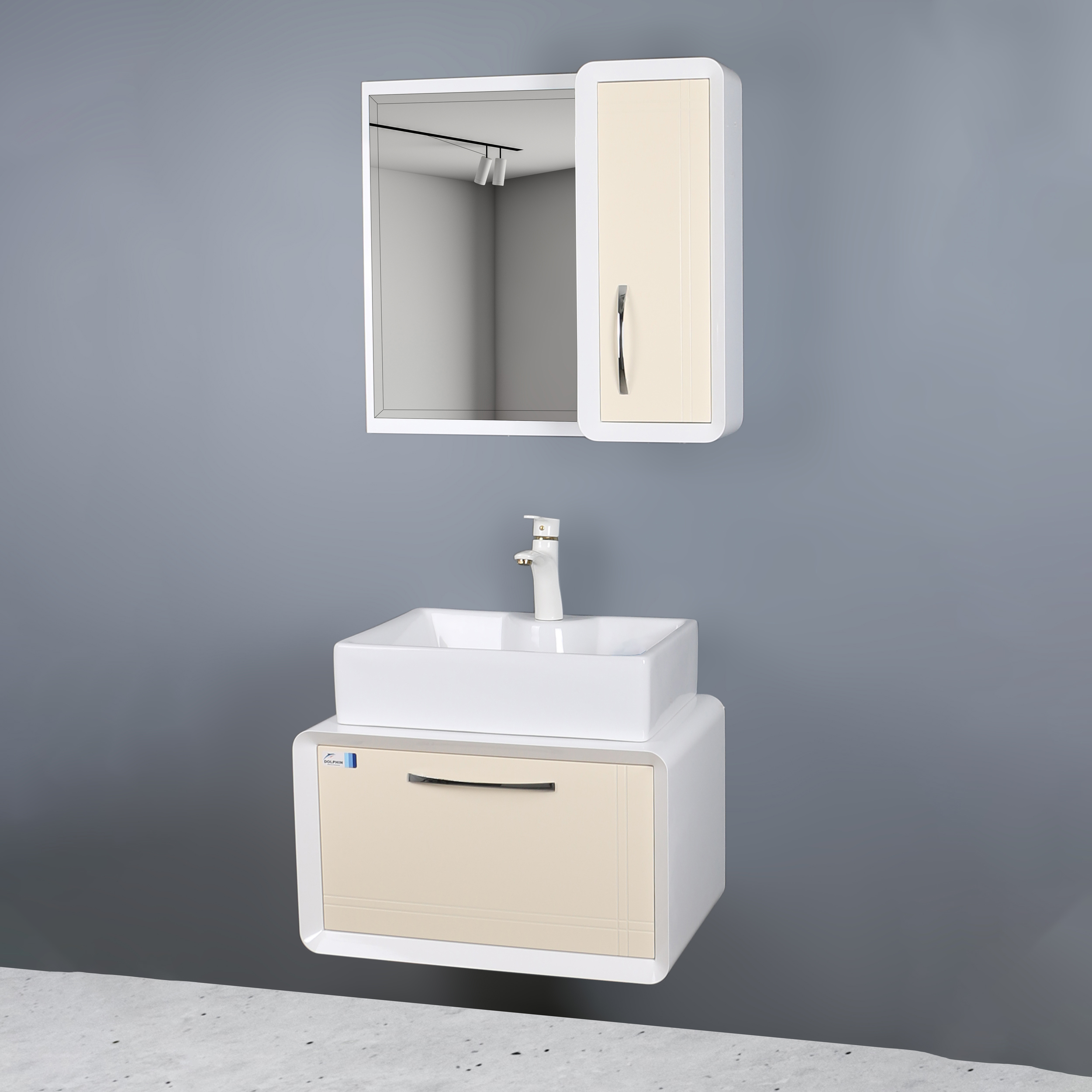 ست کابینت و روشویی دلفین مدل 1133-k به همراه آینه و باکس