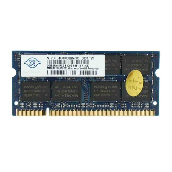 رم لپتاپ DDR2 تک کاناله 667 مگاهرتز CL5 نانیا مدل PC2-5300 ظرفیت 2 گیگابایت