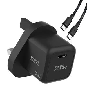   Pawa Stout GaN Travel Charger 25W Travel Charger With USB-C Cable 