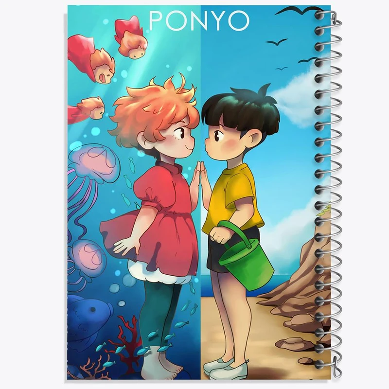 دفتر مشق 50 برگ خندالو مدل انیمه پونیو Ponyo کد 4895