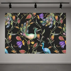 پوستر طرح نقاشی آبرنگ مدل طاووس کد AR3058695