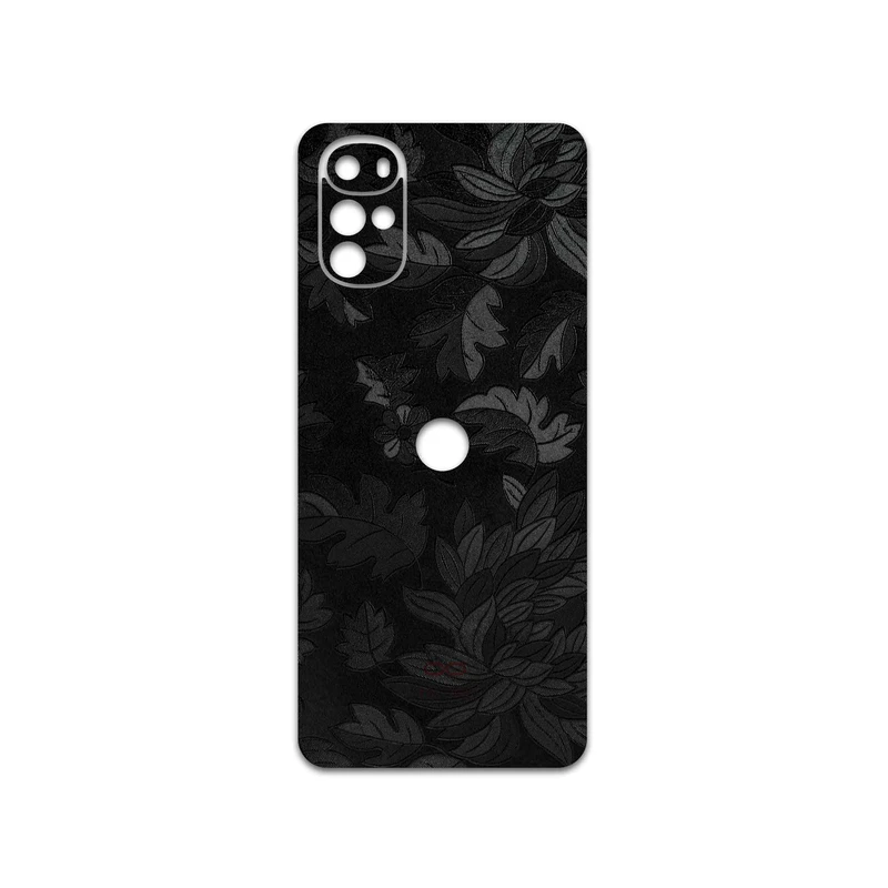 برچسب پوششی ماهوت مدل Black-Wildflower مناسب برای گوشی موبایل موتورولا Moto G22