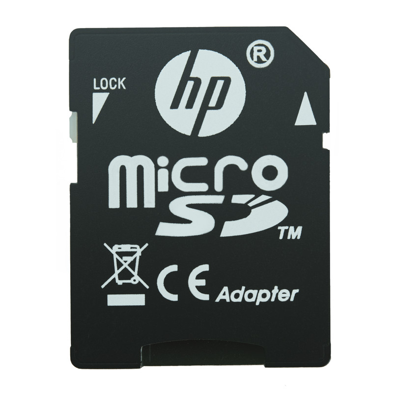 کارت حافظه microSDXC اچ پی مدل mi210 کلاس 10 استاندارد UHS-I U1 سرعت 80MBps ظرفیت 16 گیگابایت به همراه آداپتور SD