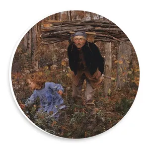  دیوارکوب طرح نقاشی پدر بزرگ و پسر بچه مدل wtb1087