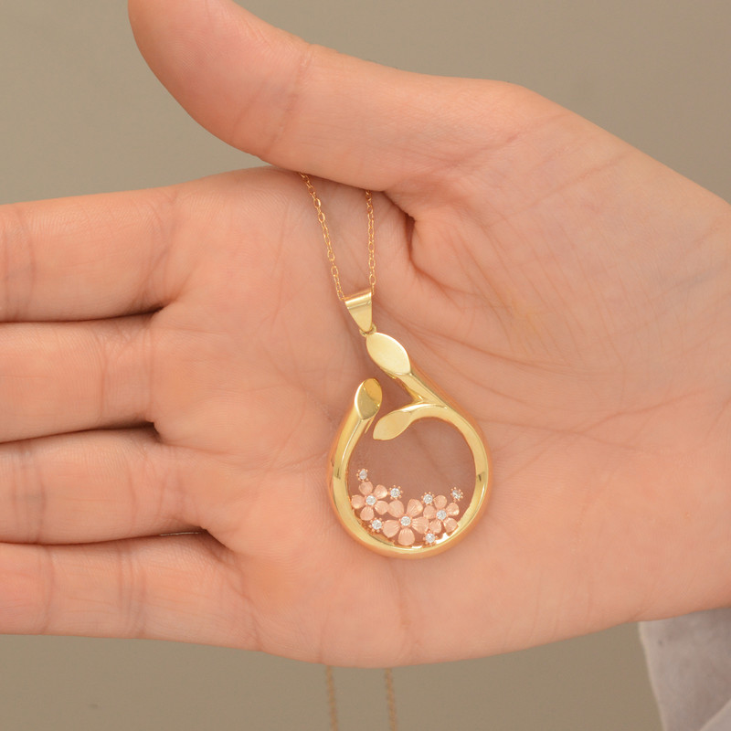 آویز گردنبند طلا 18 عیار زنانه طلای مستجابی مدل ورسا کد 3699