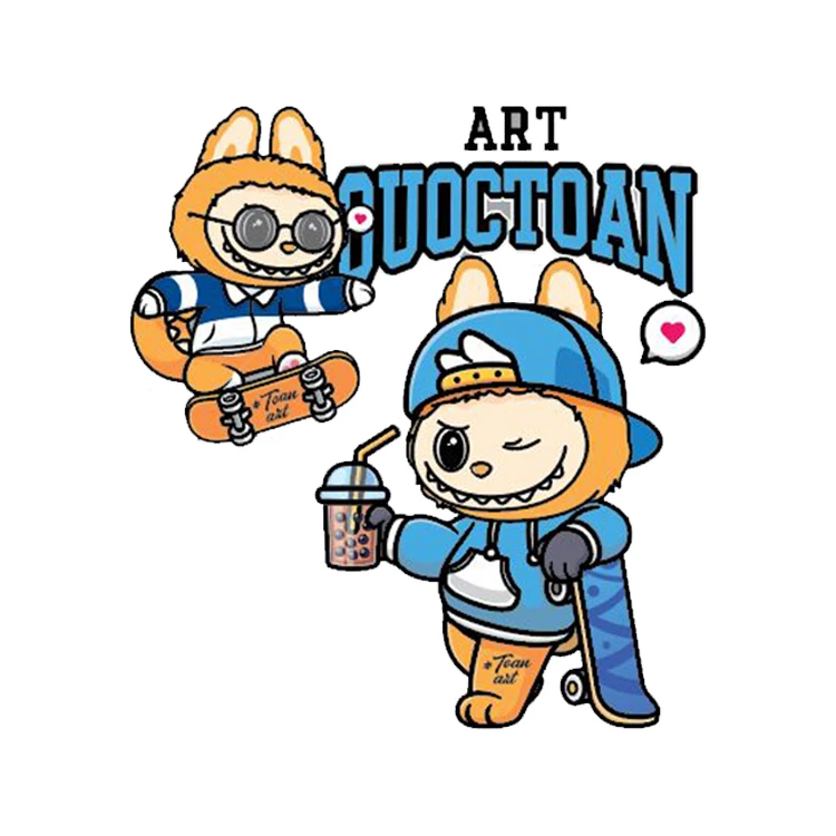 استیکر پارچه و لباس پاد آفرین مدل لبوبو کد 1940