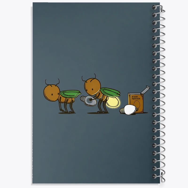 دفتر لیست خرید 50 برگ خندالو طرح کرم شب تاب کد N4357