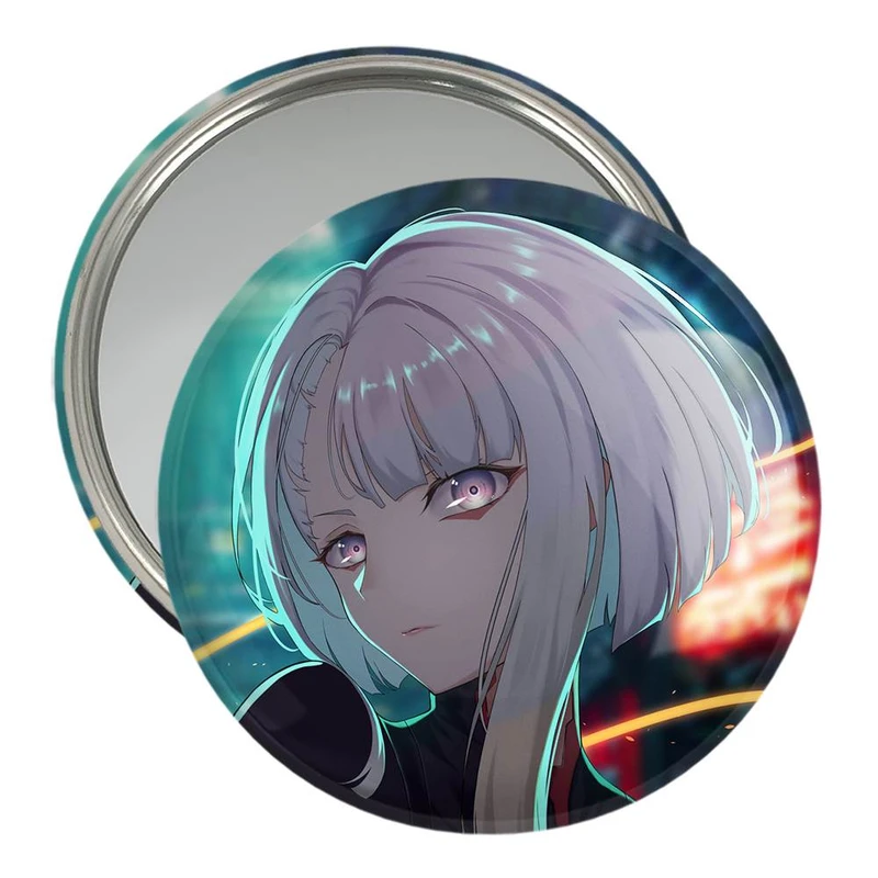 آینه جیبی خندالو مدل لوسی انیمه سایبر بانک Cyberpunk  کد 22434