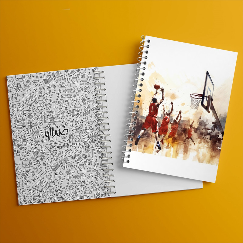 دفتر مشق 100 برگ خندالو طرح بسکتبال کد F2559
