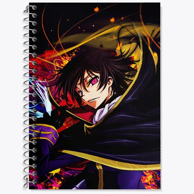 دفتر زبان 50 برگ خندالو مدل دو خط طرح لولوش وی بریتانیا انیمه کد گیاس Code Geass کد 13059