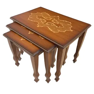 میز عسلی مدل منبت مجموعه سه عددی