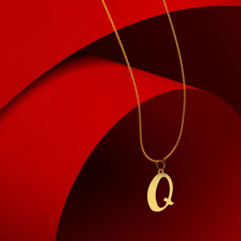 گردنبند طلا 18 عیار زنانه مدوپد مدل حرف Q کد H3-1-1277