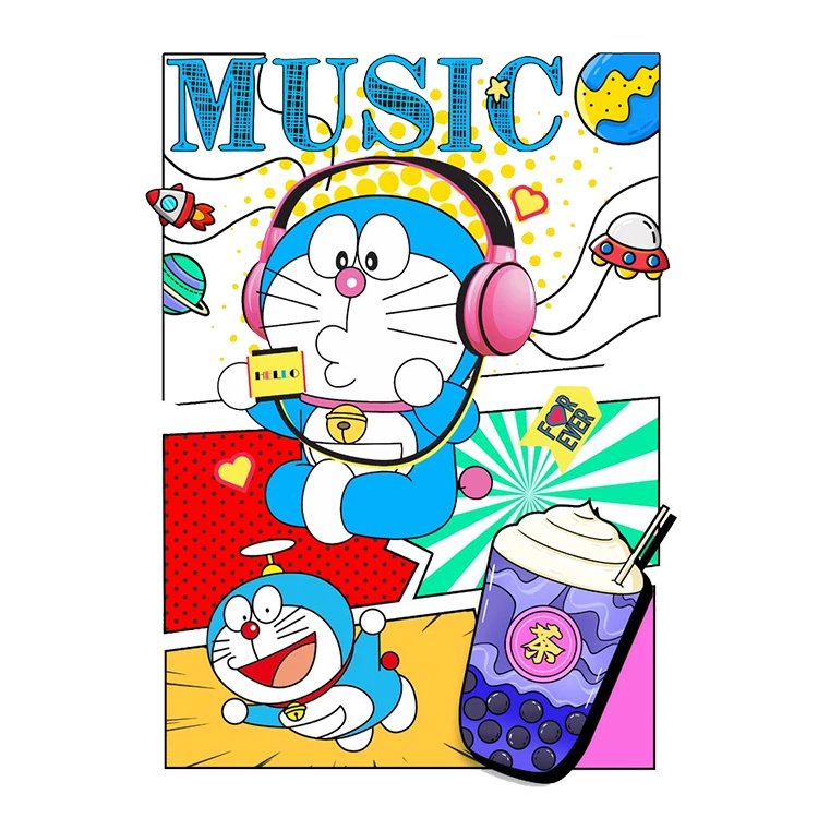 استیکر پارچه و لباس پاد آفرین مدل کارتونی کد S1803